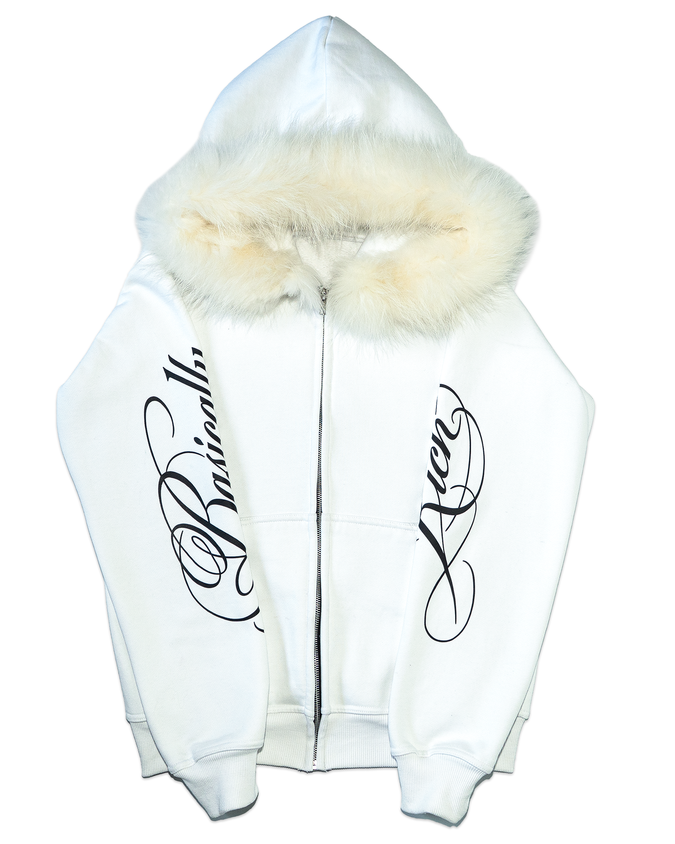 Tax The Poor Fur Hoodie - White
