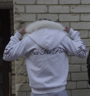 Tax The Poor Fur Hoodie —White