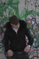 Tax The Poor Fur Hoodie — Black