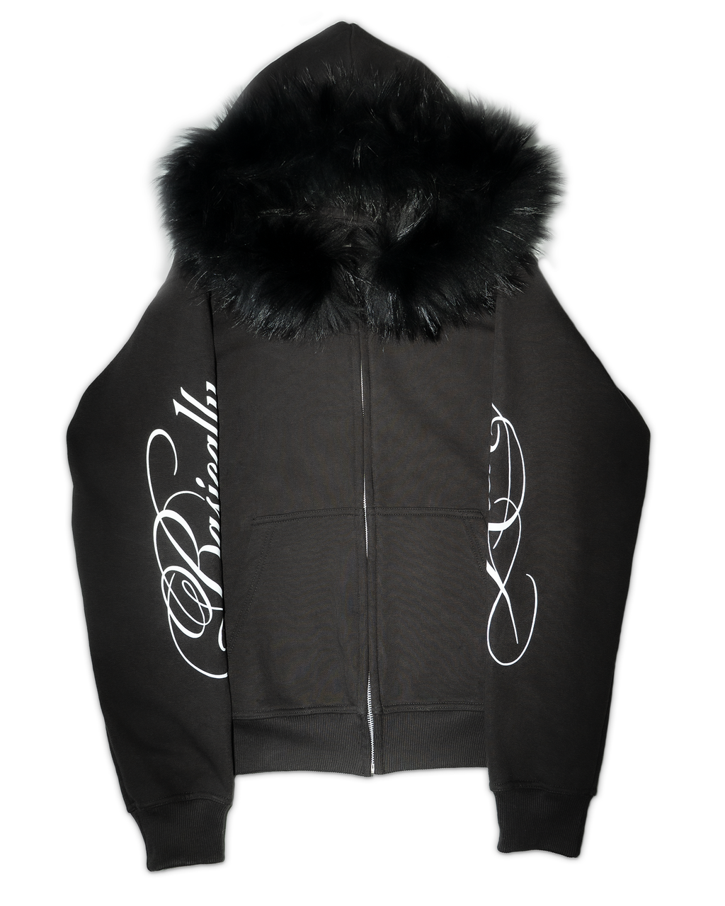 Tax The Poor Fur Hoodie - Black