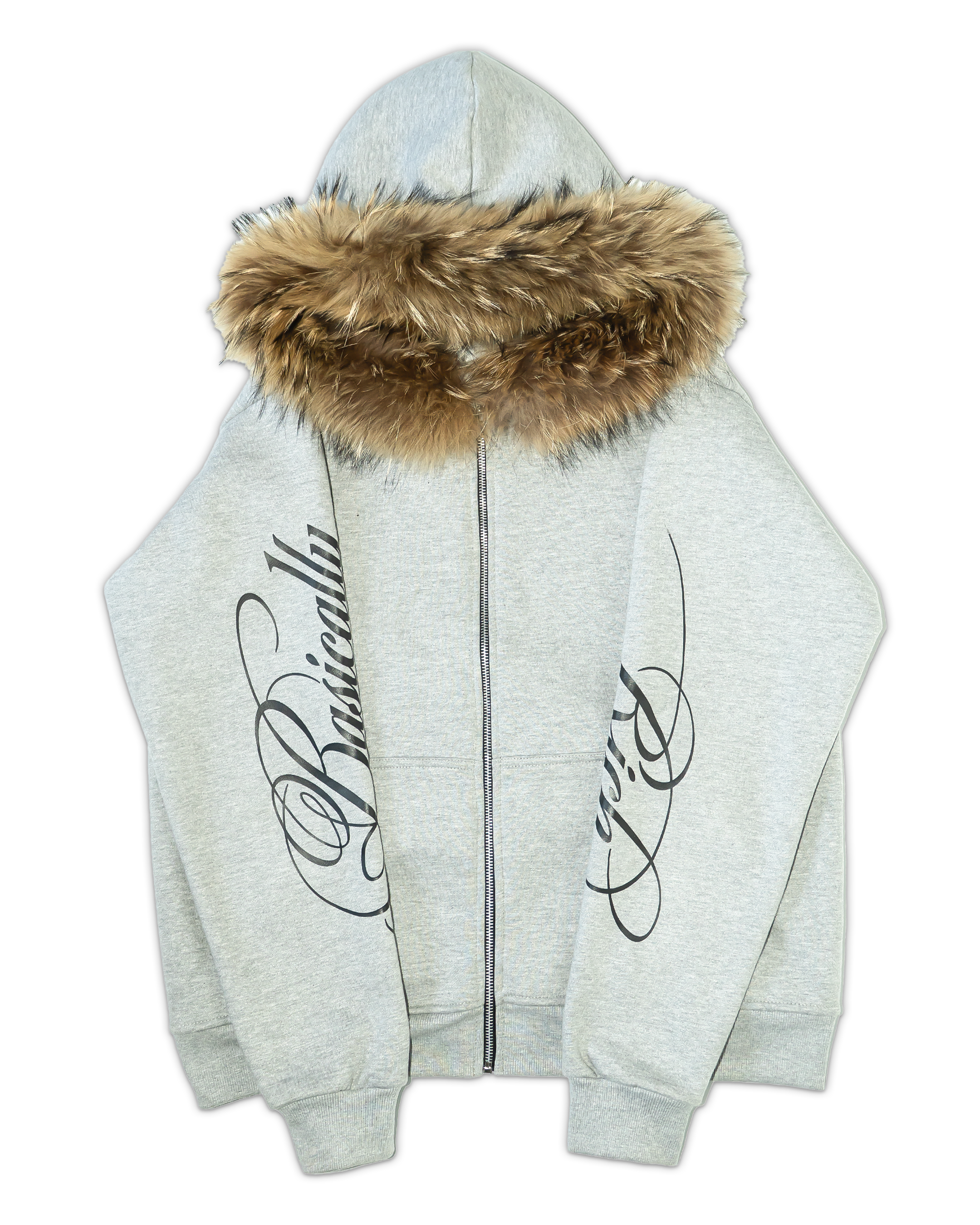 Tax The Poor Fur Hoodie – Grey